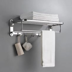 2Pcs Wall Mounted Stainless Steel Towel Rack