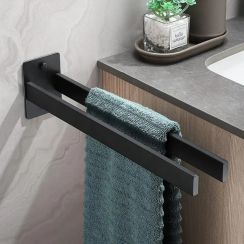 4Pcs Rectangular Double Bar Towel Rack