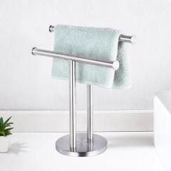 3Pcs Floor Standing Stainless Steel Towel Rack