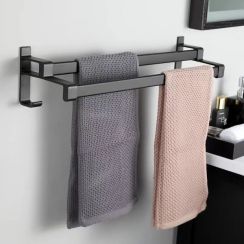 3Pcs Stainless Steel Wall Mounted Bathroom Towel Rack