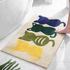 8Pcs Anime Cartoon Microfiber Bathroom Mat