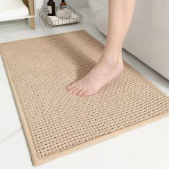   5Pcs Bathroom Chenille Absorbent Bath Mat